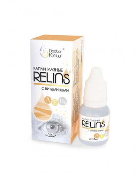 Капли RELINS с витаминами A, E, B6 (10 мл)  (распродажа)